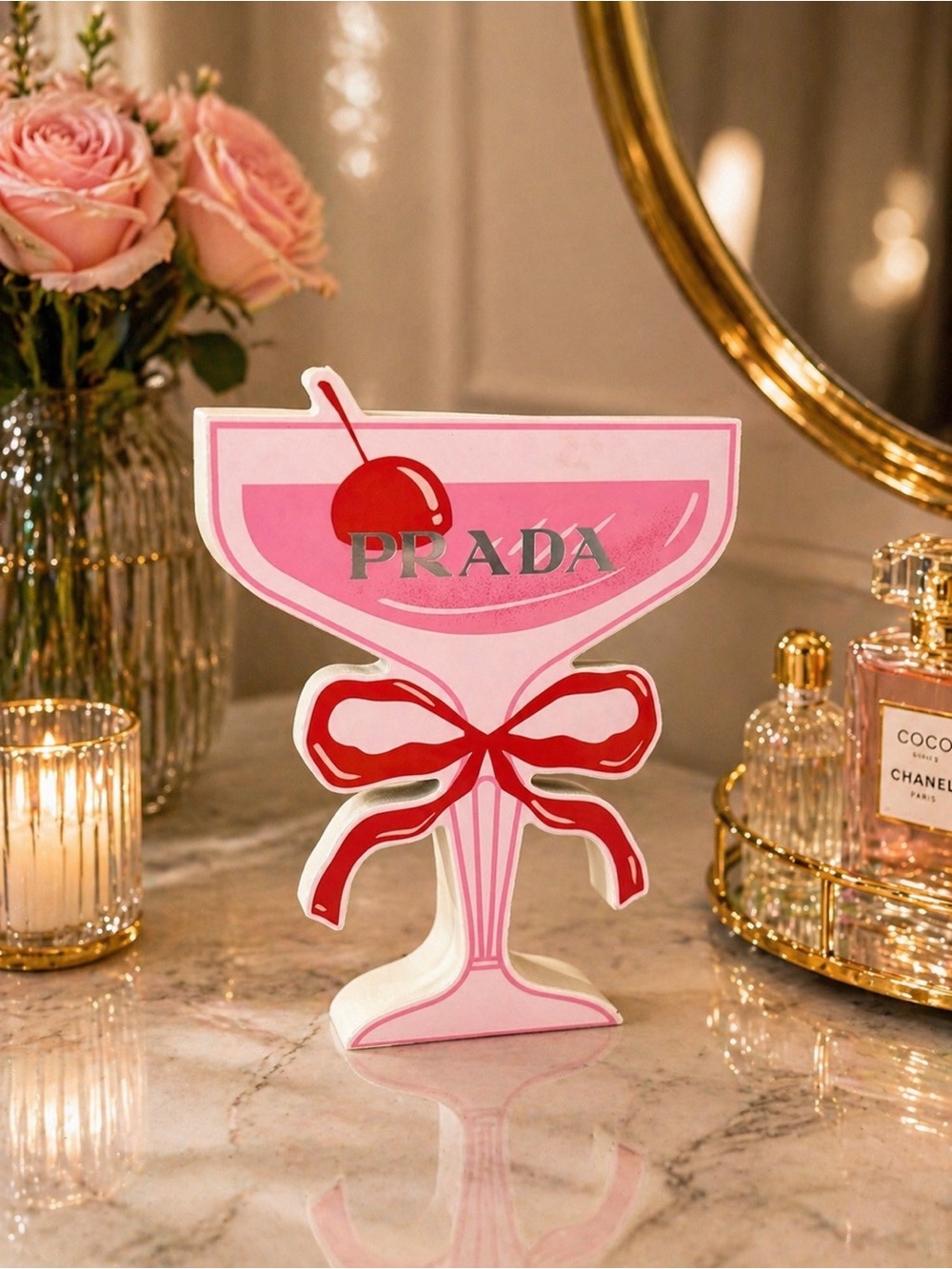 NWT Prada Cherry on Top Coupe Glass
Wood Decor